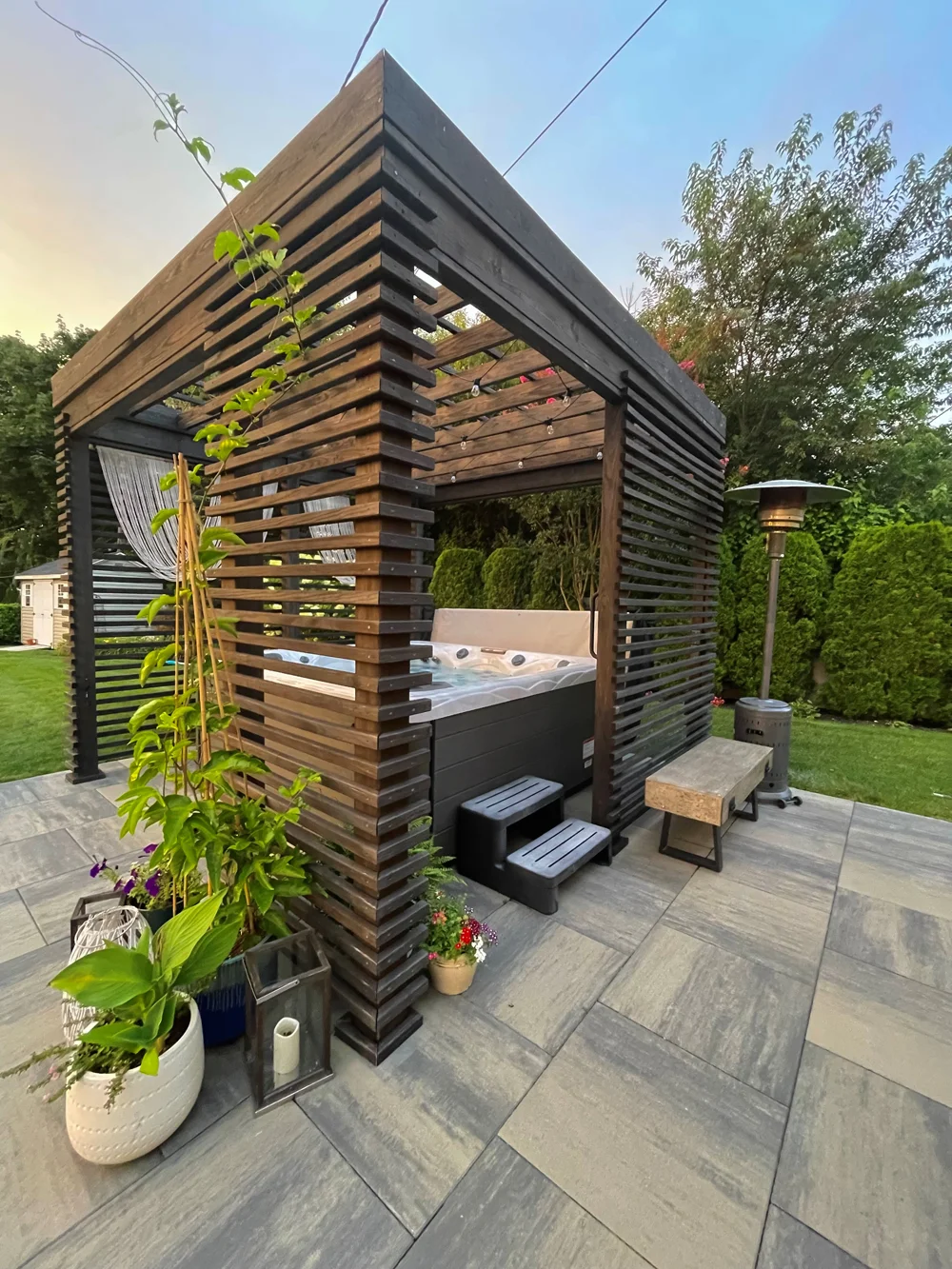 Angolo relax in giardino - Minipiscine idromassaggio - Baires Piscine