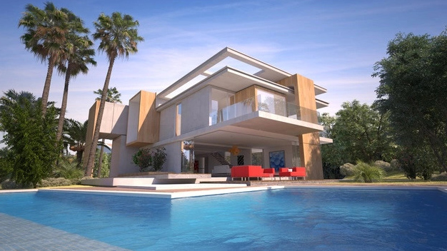 Rendering Fotorealistico Piscina - Come costruire una piscina - Baires Piscine