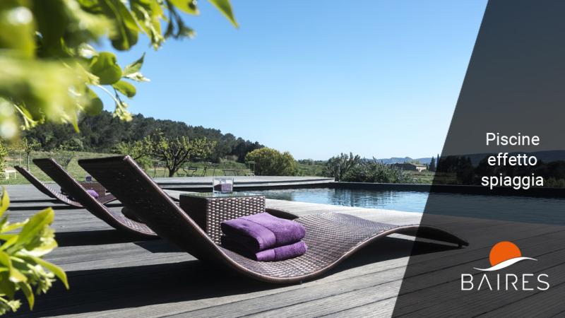 Piscina effetto spiaggia: un’oasi nel tuo giardino - Credit Team